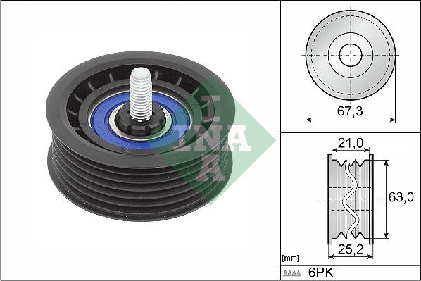 INA 532 0906 10 - Galoppino / Guidacinghia, Cinghia Poly-V autozon.pro