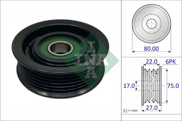 INA 532 0971 10 - Galoppino / Guidacinghia, Cinghia Poly-V autozon.pro