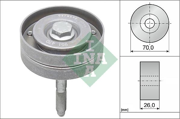 INA 532 0596 10 - Galoppino / Guidacinghia, Cinghia Poly-V autozon.pro