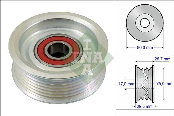 INA 532 0587 10 - Galoppino / Guidacinghia, Cinghia Poly-V autozon.pro