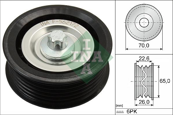 INA 532 0531 10 - Galoppino / Guidacinghia, Cinghia Poly-V autozon.pro