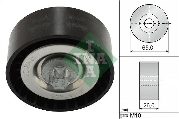 INA 532 0570 10 - Galoppino / Guidacinghia, Cinghia Poly-V autozon.pro