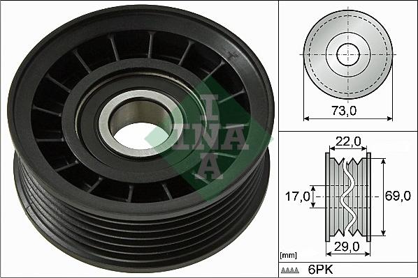 INA 532 0649 10 - Galoppino / Guidacinghia, Cinghia Poly-V autozon.pro