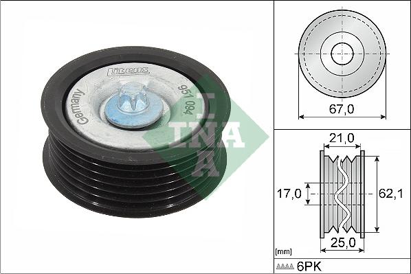 INA 532 0629 10 - Galoppino / Guidacinghia, Cinghia Poly-V autozon.pro