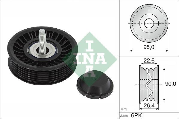 INA 532 0891 10 - Galoppino / Guidacinghia, Cinghia Poly-V autozon.pro