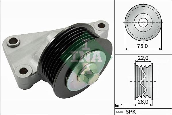 INA 532 0825 10 - Galoppino / Guidacinghia, Cinghia Poly-V autozon.pro