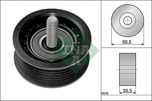 INA 532 0745 10 - Galoppino / Guidacinghia, Cinghia Poly-V autozon.pro