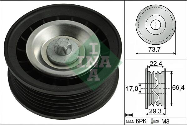 INA 532 0784 10 - Galoppino / Guidacinghia, Cinghia Poly-V autozon.pro