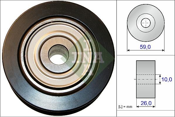 INA 532 0737 10 - Galoppino / Guidacinghia, Cinghia Poly-V autozon.pro