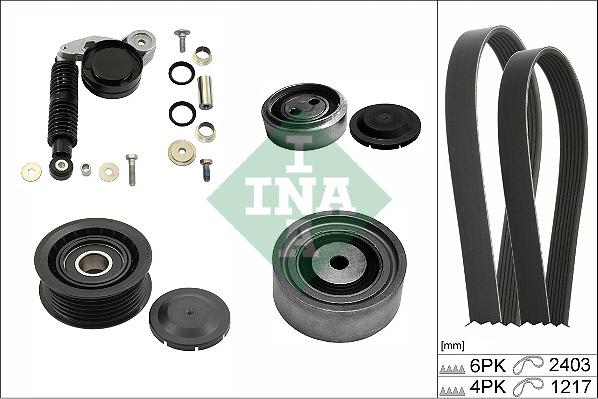 INA 529 0424 10 - Kit Cinghie Poly-V autozon.pro