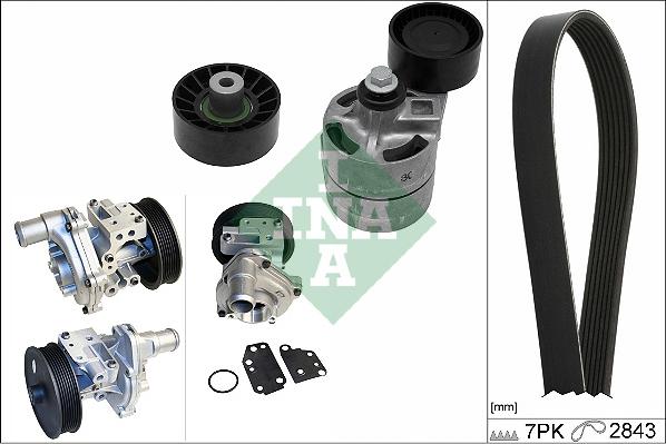 INA 529 0364 30 - Pompa acqua + Kit cinghia Poly V autozon.pro