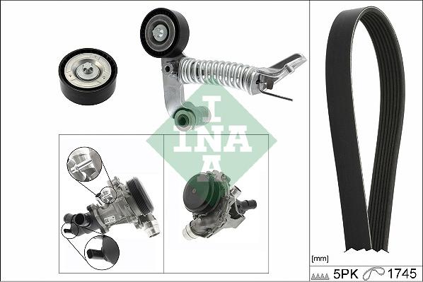 INA 529 0319 30 - Pompa acqua + Kit cinghia Poly V autozon.pro