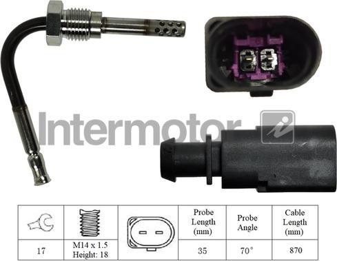 INTERMOTOR 27251 - Sensore, Temperatura gas scarico autozon.pro