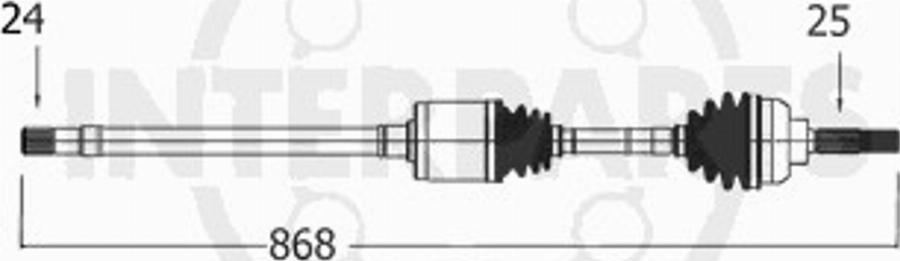 InterParts CT-8-16-206 - Albero motore / Semiasse autozon.pro