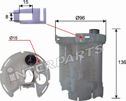 InterParts IPFT102 - Filtro carburante autozon.pro