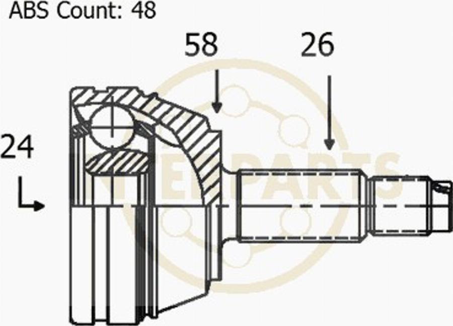 InterParts OJ0261 - Kit giunti, Semiasse autozon.pro