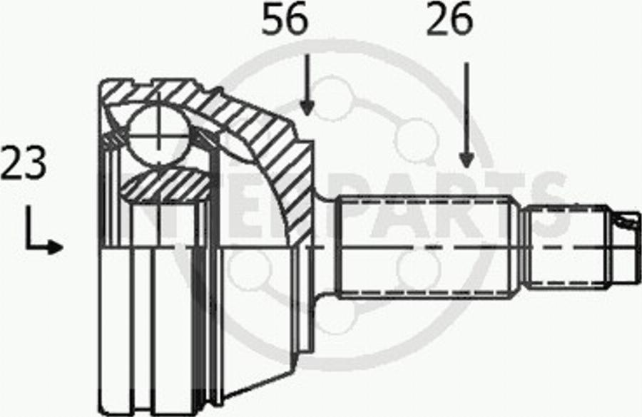 InterParts OJ-0212 - Kit giunti, Semiasse autozon.pro