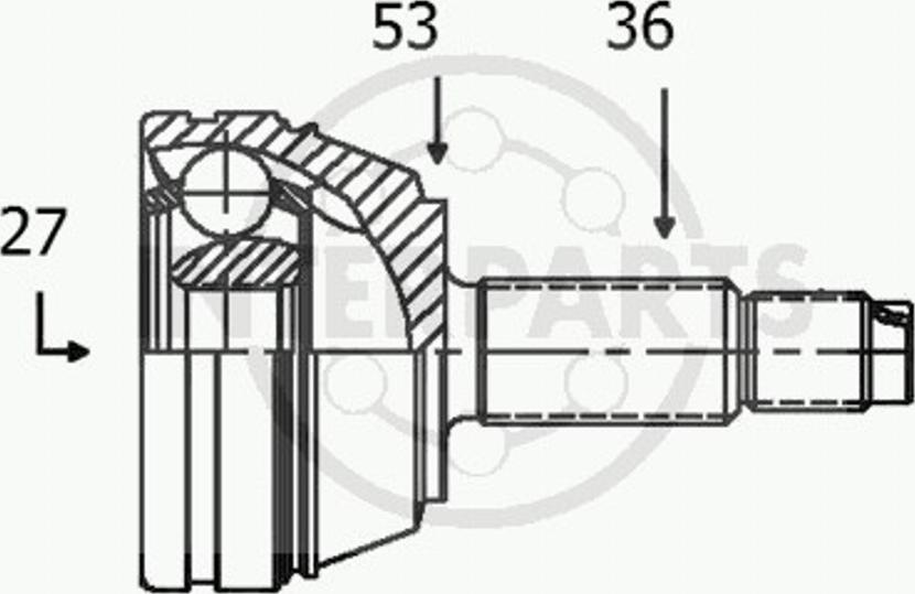 InterParts OJ-1497 - Kit giunti, Semiasse autozon.pro