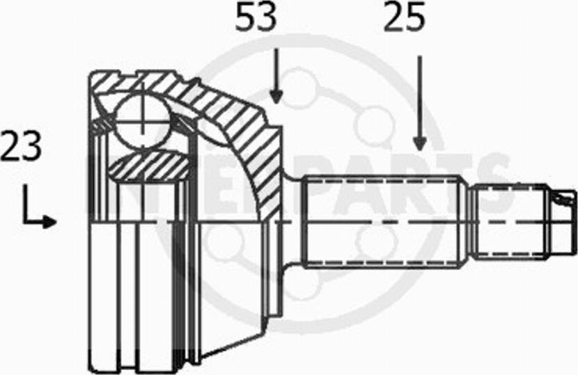 InterParts OJ1669 - Kit giunti, Semiasse autozon.pro