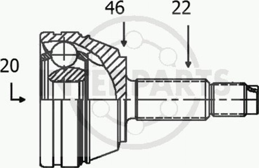 InterParts OJ-1309 - Kit giunti, Semiasse autozon.pro