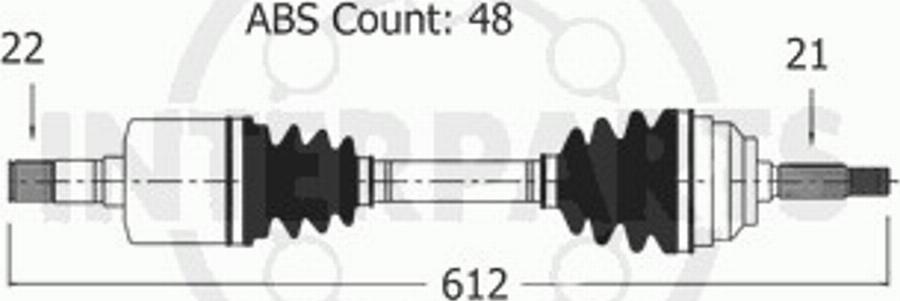 InterParts PG-8-33-109A - Albero motore / Semiasse autozon.pro