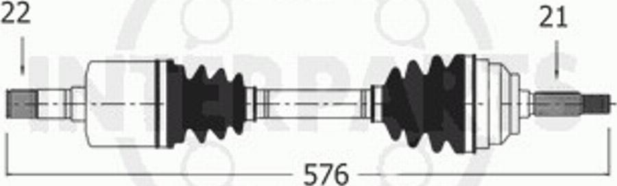 InterParts PG833117 - Albero motore / Semiasse autozon.pro