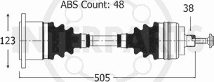 InterParts VW-8-20-305A - Albero motore / Semiasse autozon.pro