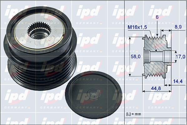 IPD 15-4009 - Puleggia cinghia, Alternatore autozon.pro