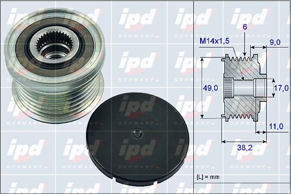 IPD 15-4004 - Puleggia cinghia, Alternatore autozon.pro