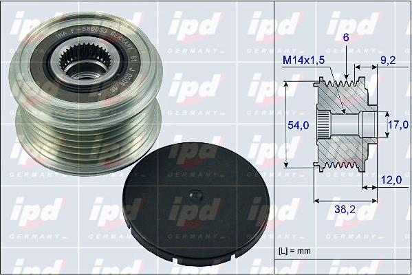 IPD 15-4007 - Puleggia cinghia, Alternatore autozon.pro