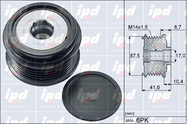 IPD 15-4159 - Puleggia cinghia, Alternatore autozon.pro