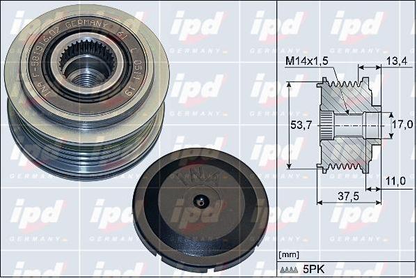 IPD 15-4156 - Puleggia cinghia, Alternatore autozon.pro