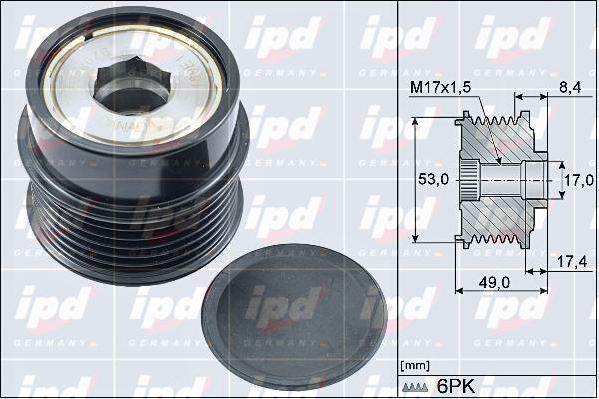 IPD 15-4158 - Puleggia cinghia, Alternatore autozon.pro