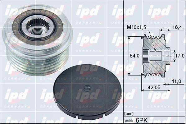 IPD 15-4161 - Puleggia cinghia, Alternatore autozon.pro