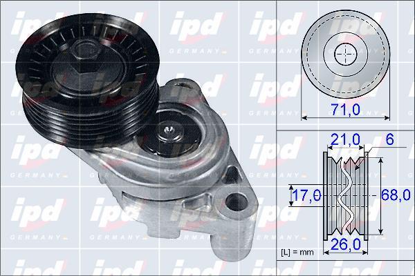 IPD 15-3950 - Tendicinghia, Cinghia Poly-V autozon.pro