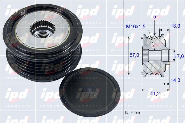 IPD 15-3969 - Puleggia cinghia, Alternatore autozon.pro