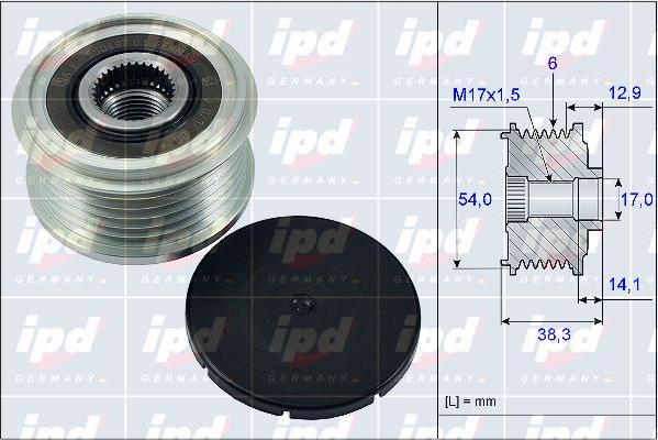 IPD 15-3964 - Puleggia cinghia, Alternatore autozon.pro