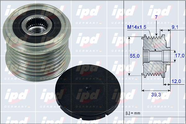 IPD 15-3910 - Puleggia cinghia, Alternatore autozon.pro