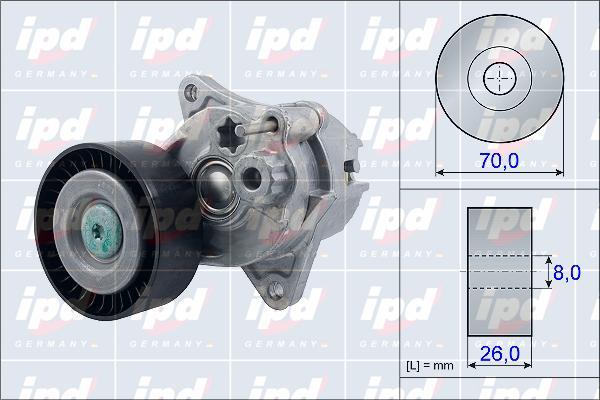 IPD 15-3912 - Tendicinghia, Cinghia Poly-V autozon.pro