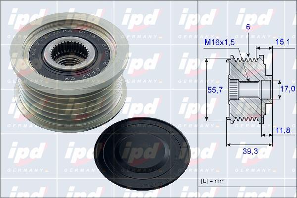 IPD 15-3970 - Puleggia cinghia, Alternatore autozon.pro