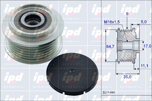 IPD 15-3971 - Puleggia cinghia, Alternatore autozon.pro