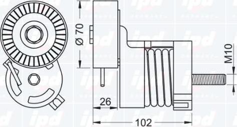 IPD 15-3455 - Tendicinghia, Cinghia Poly-V autozon.pro