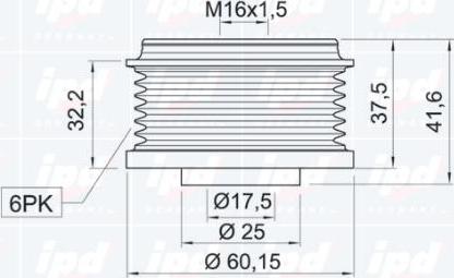 IPD 15-3191 - Puleggia cinghia, Alternatore autozon.pro