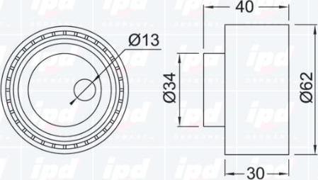 IPD 15-3100 - Rullo tenditore, Cinghia dentata autozon.pro