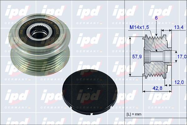 IPD 15-3892 - Puleggia cinghia, Alternatore autozon.pro