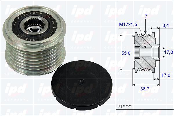 IPD 15-3848 - Puleggia cinghia, Alternatore autozon.pro