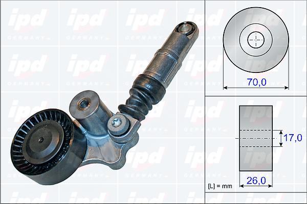 IPD 15-3843 - Tendicinghia, Cinghia Poly-V autozon.pro