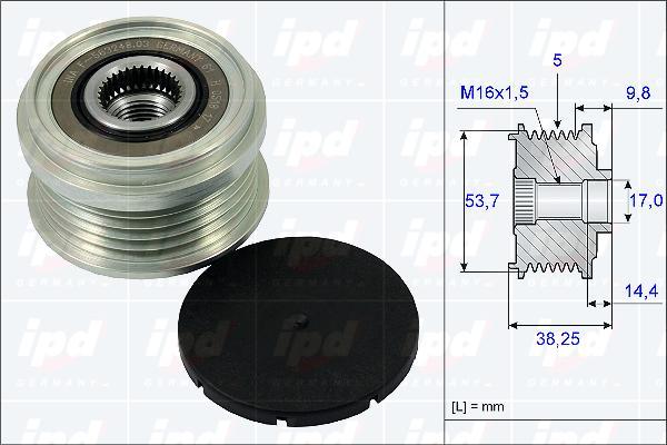 IPD 15-3865 - Puleggia cinghia, Alternatore autozon.pro