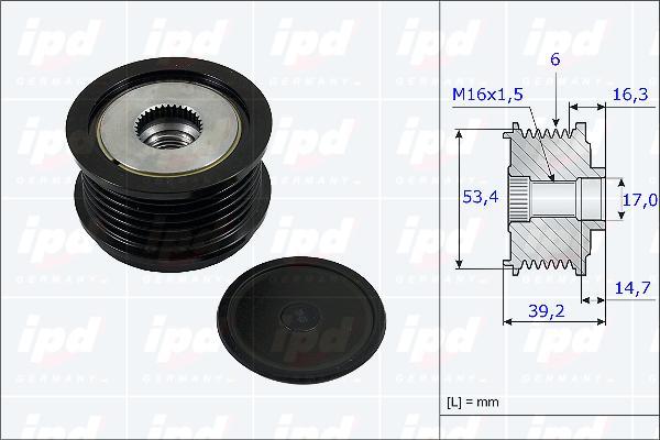 IPD 15-3814 - Puleggia cinghia, Alternatore autozon.pro