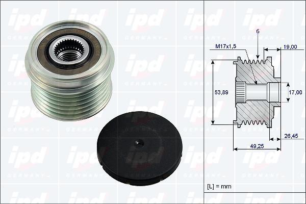 IPD 15-3813 - Puleggia cinghia, Alternatore autozon.pro